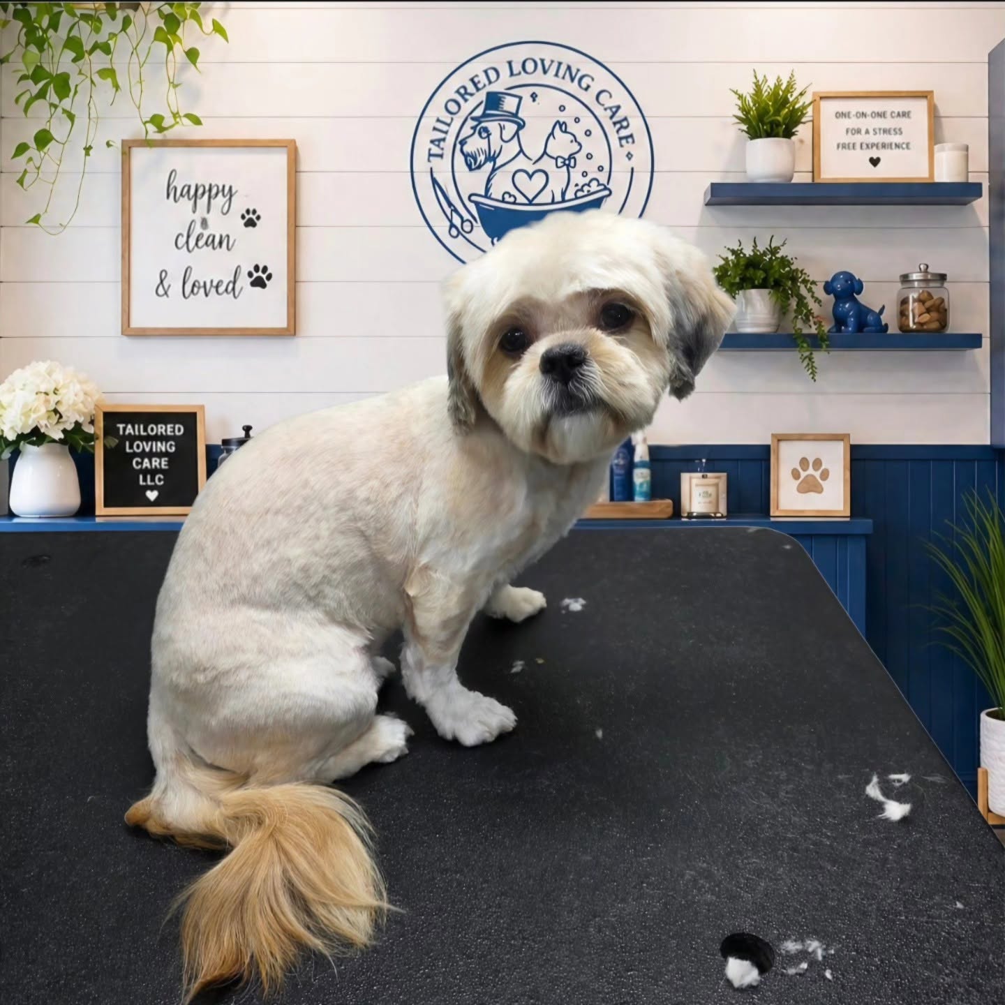 Finished groom on a Tailored Loving Care dog client